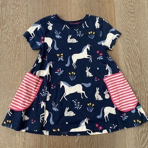 Mini Boden Bunny Unicorn Tunic Top Sz 3 - 4y